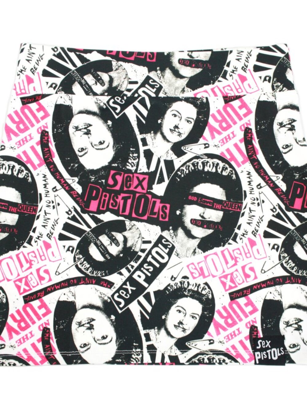 Sex Pistols - No Fun Tube Skirt - Punk Rock Mini Stretchy Music Band RARE NWT - Picture 3 of 5